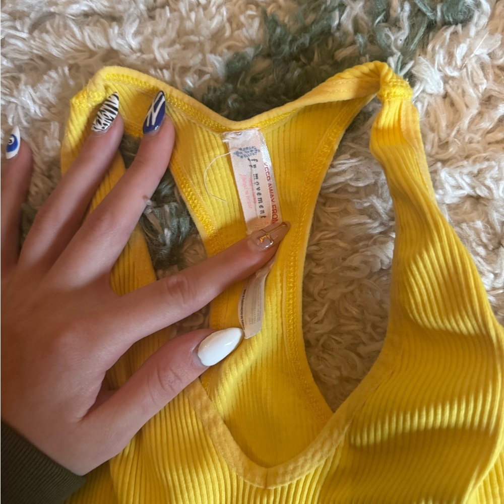 FP Movement by Free People Sunny Yellow Ribbed Tank